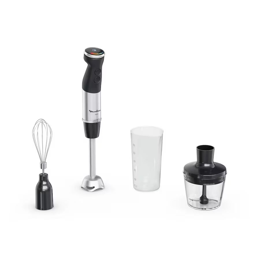 Moulinex DD673810 Quickchef Zauberstab + 2 Zubehörteile von 1000 W - Edelstahl und Schwarz