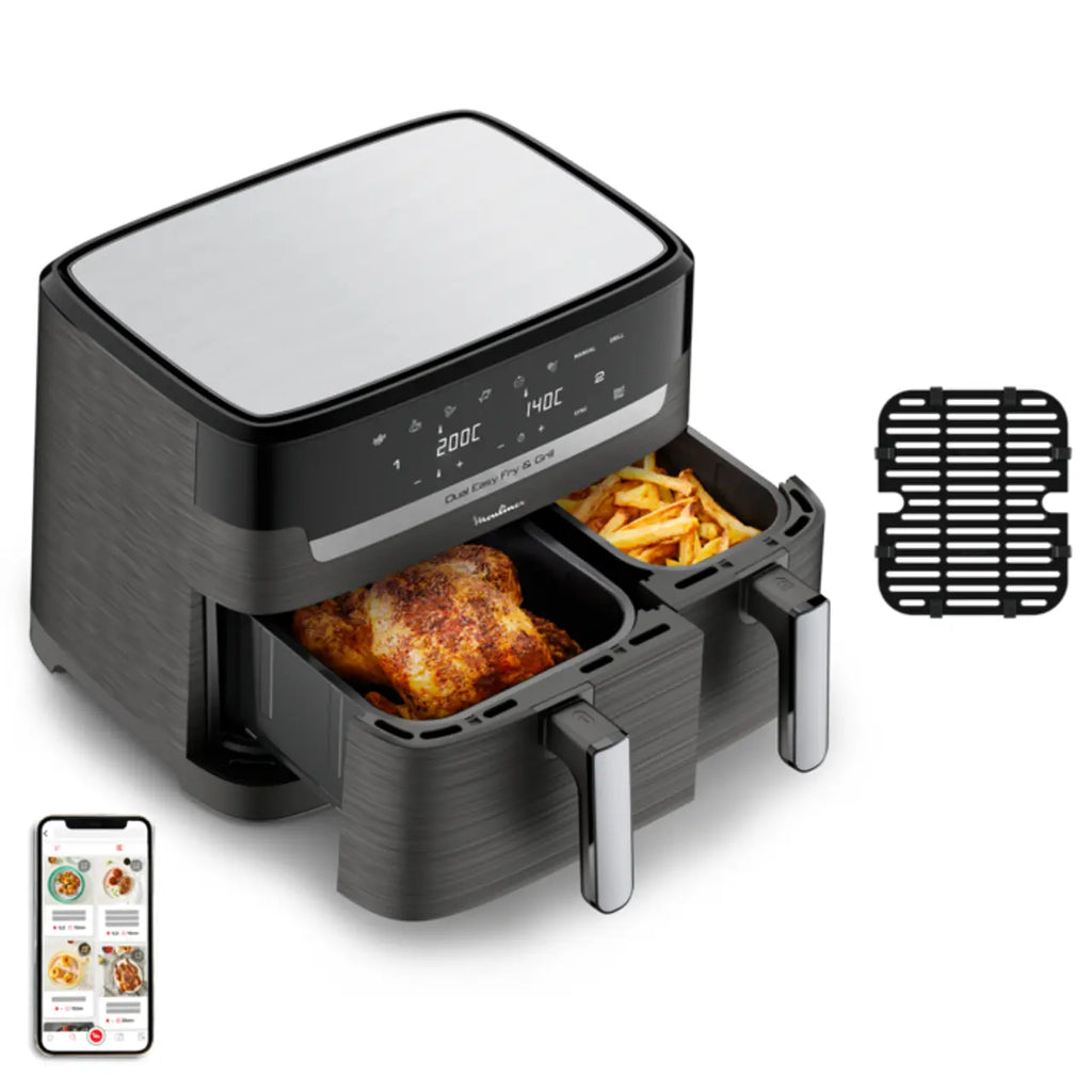 Double easy fry & Grill, 8,3 l, Luftfritteuse, schwarz