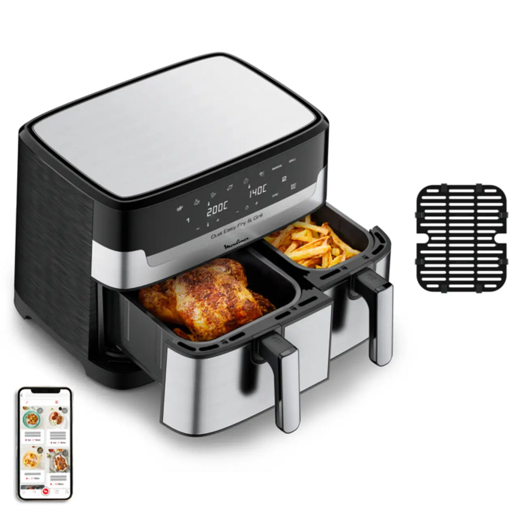 Double Easy Fry & Grill, 8,3 L, Edelstahl-Fritteuse